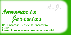 annamaria jeremias business card
